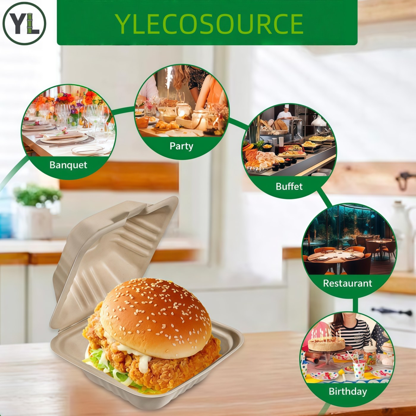 6" x 6" Burger Box thumbnail 2