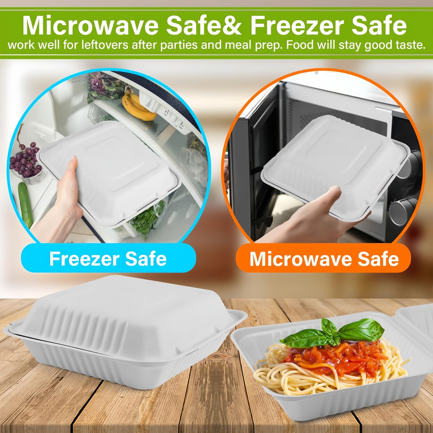 9" x 9" Heavy Duty Clamshell (White) thumbnail 5