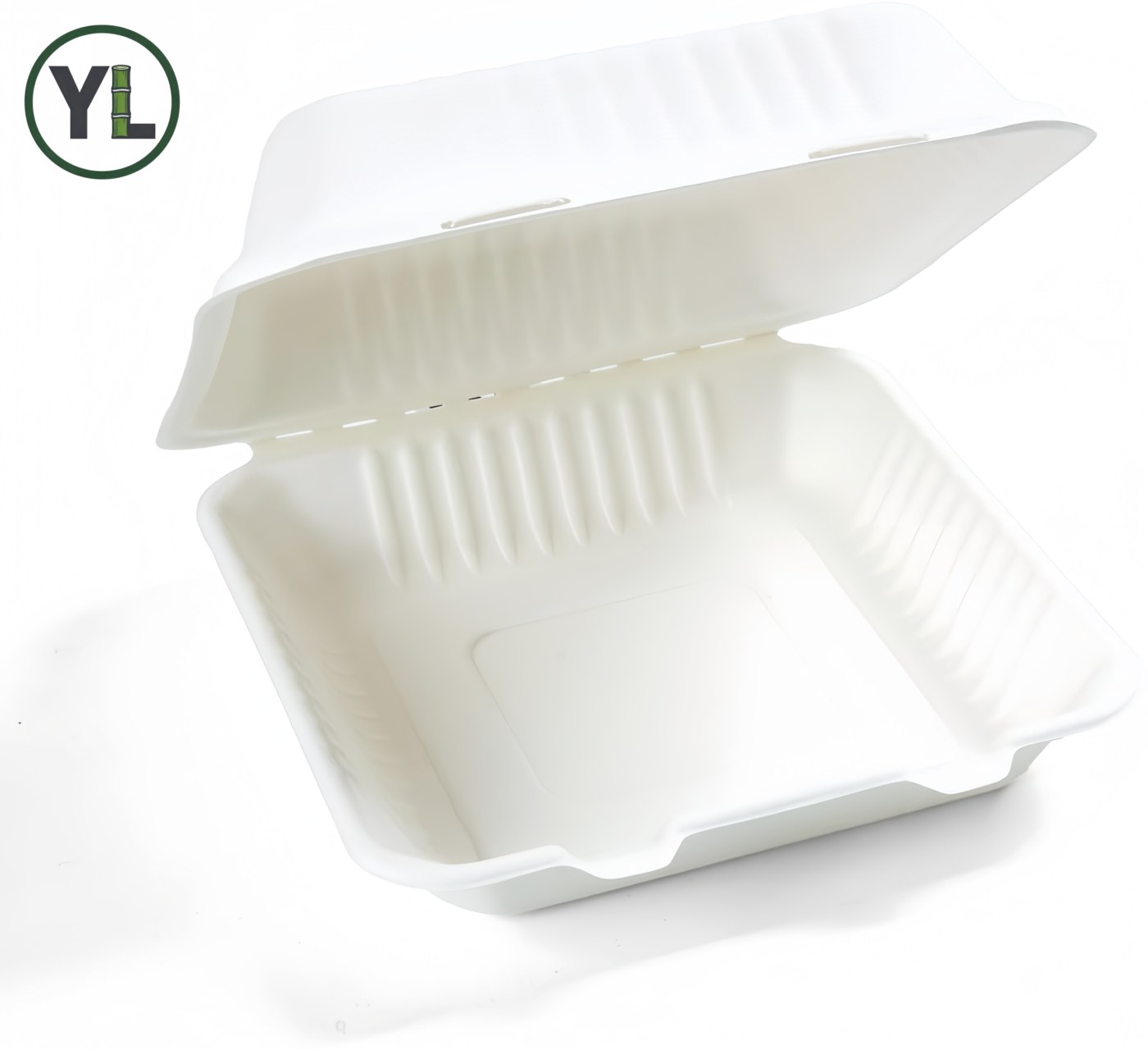 9" x 9" Heavy Duty Clamshell (White)