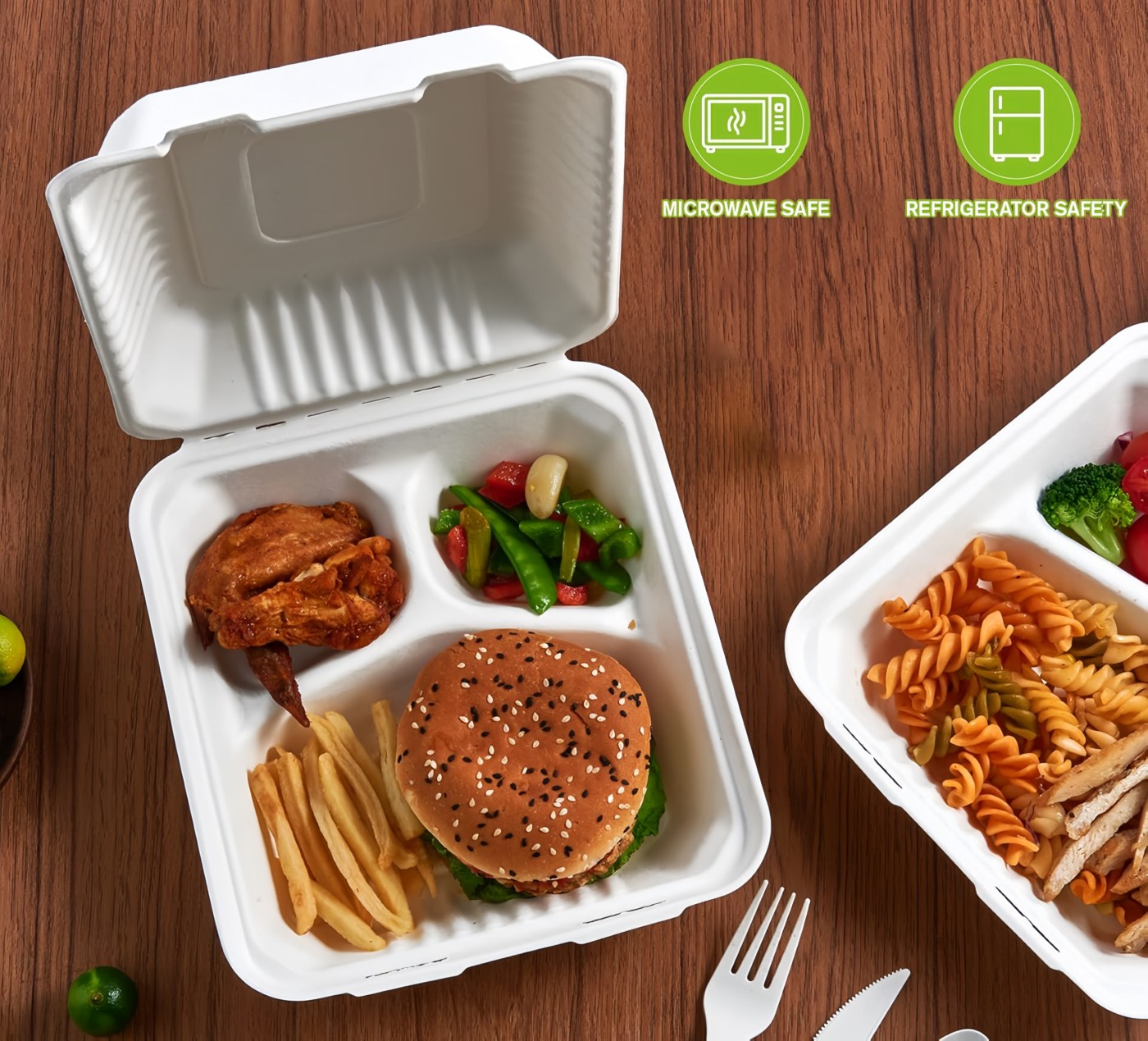 9" x 9" 3-Comp Clamshell thumbnail 3