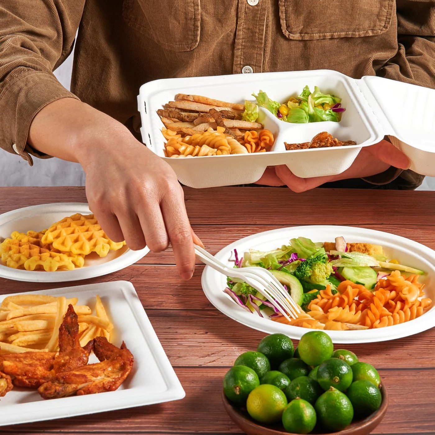 9" x 9" 3-Comp Clamshell thumbnail 8