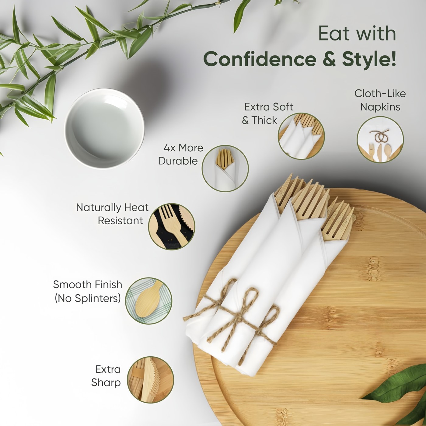 Bamboo Cutlery Kit (with Napkin) thumbnail 6
