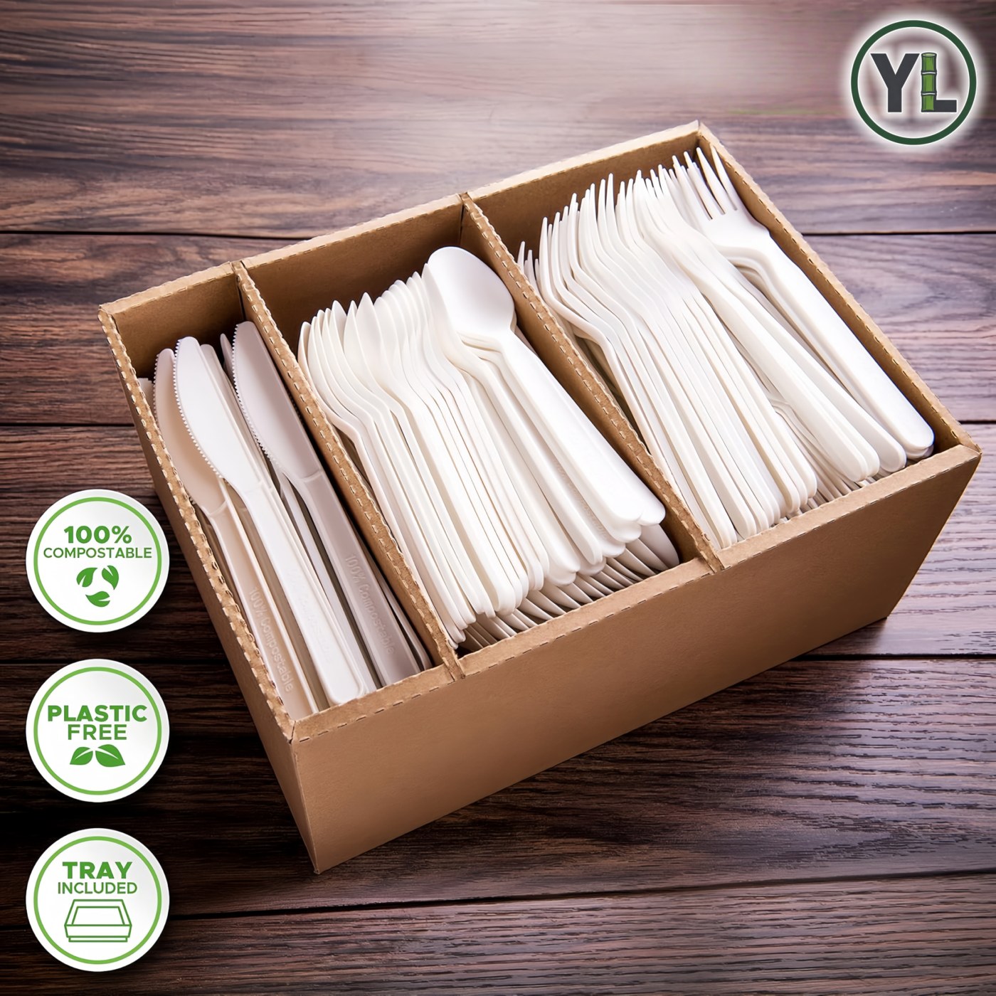 CPLA Cutlery Kit (White) thumbnail 2