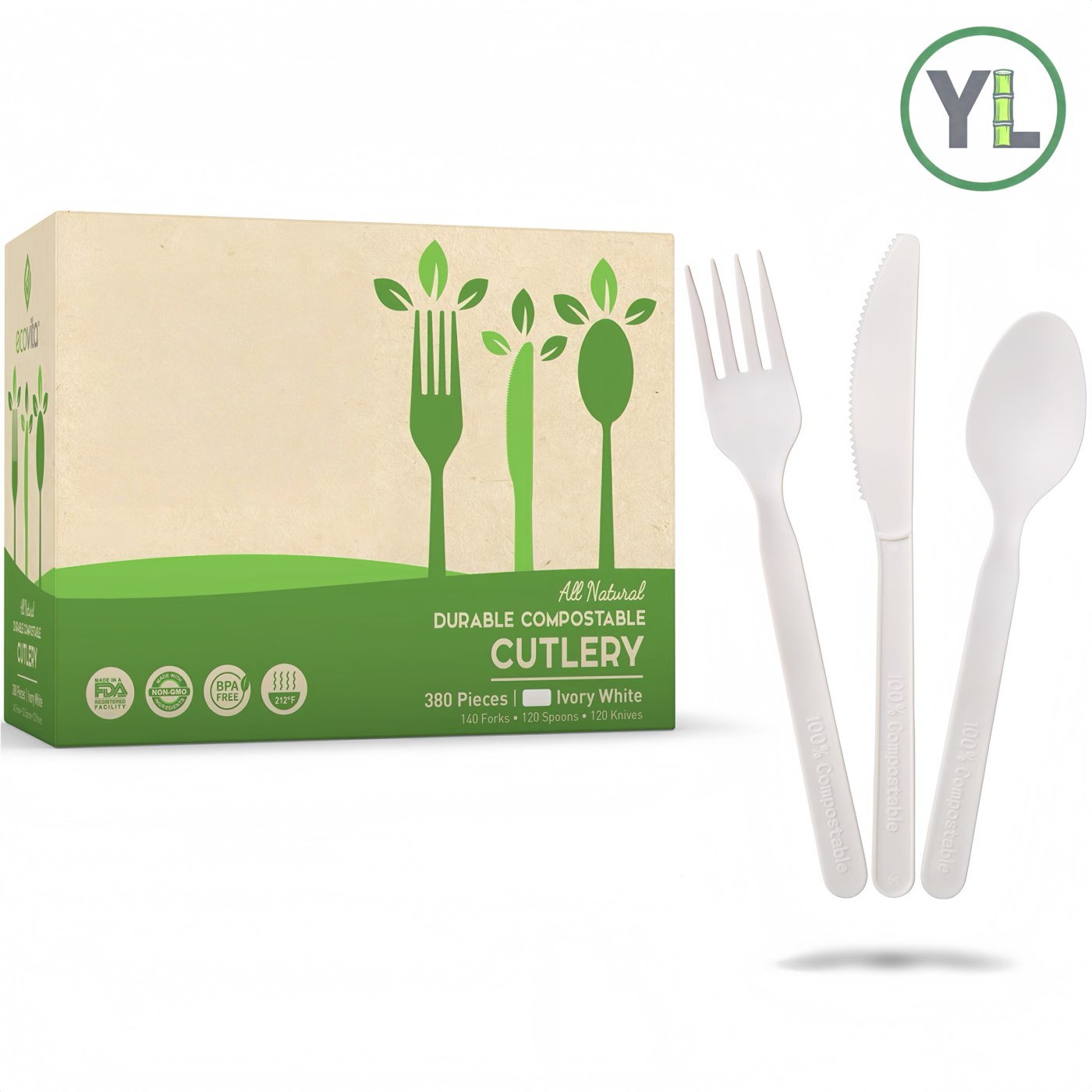 CPLA Cutlery Kit (White)
