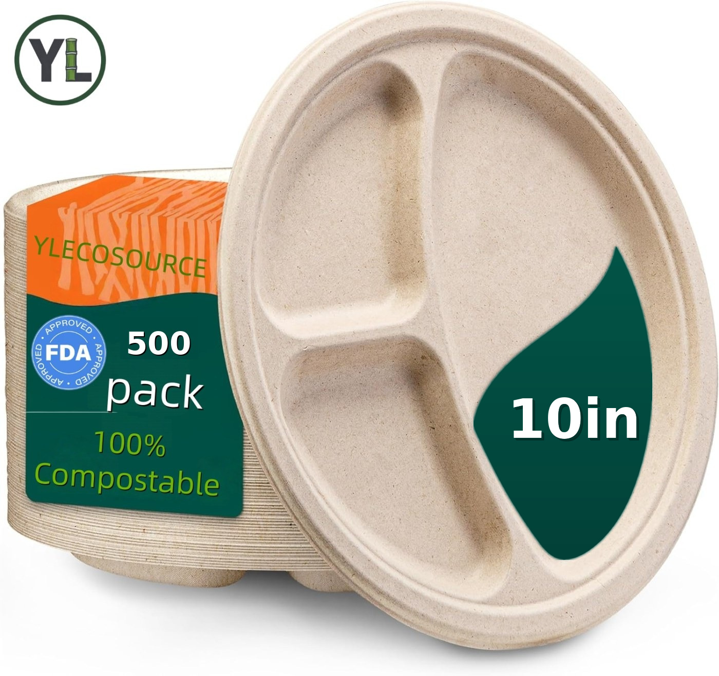 10-inch 3-Comp Plate