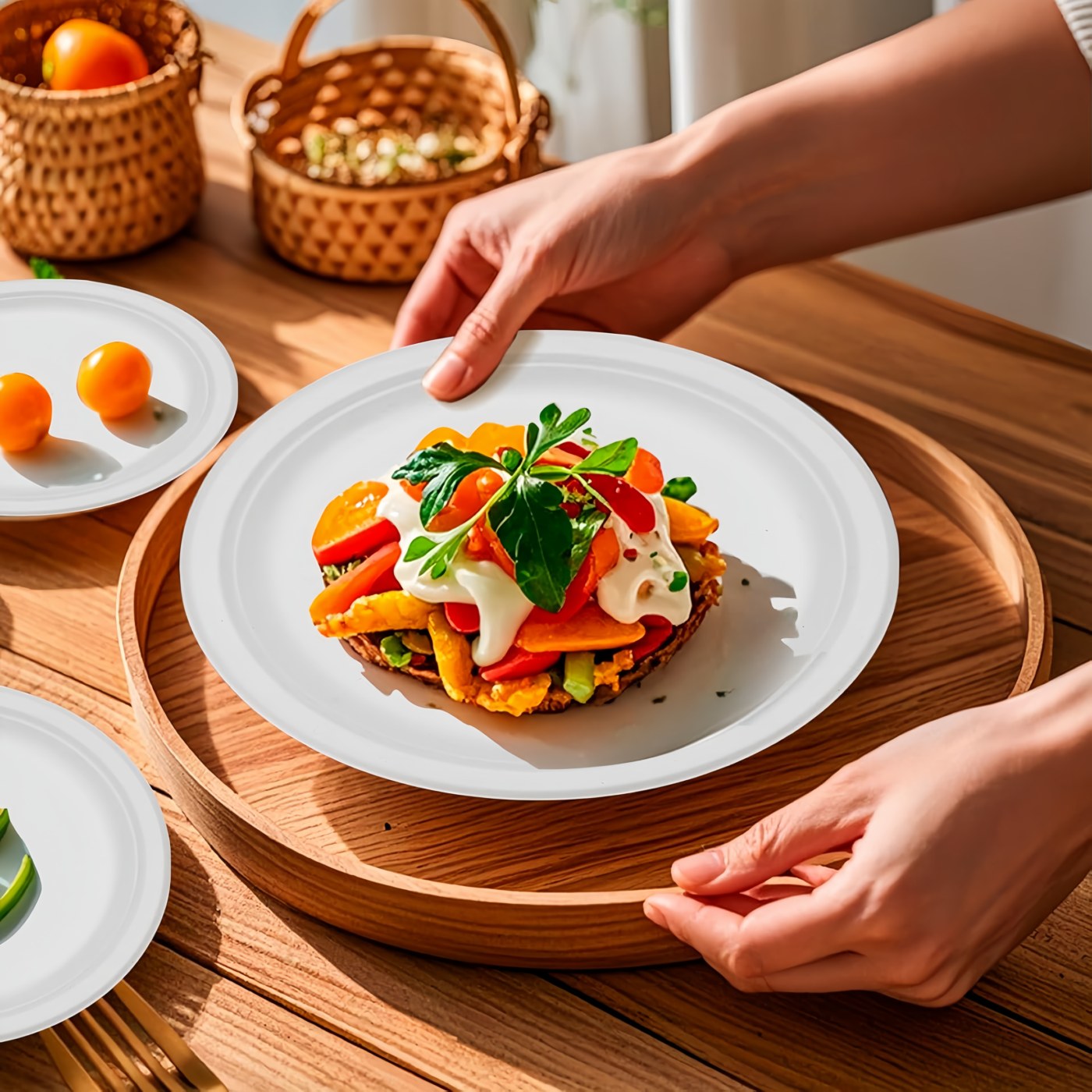 10-inch Round Plate (White) thumbnail 6