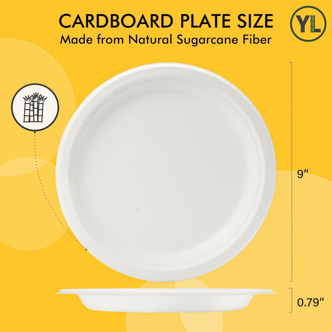 9-inch Round Plate (White) thumbnail 2