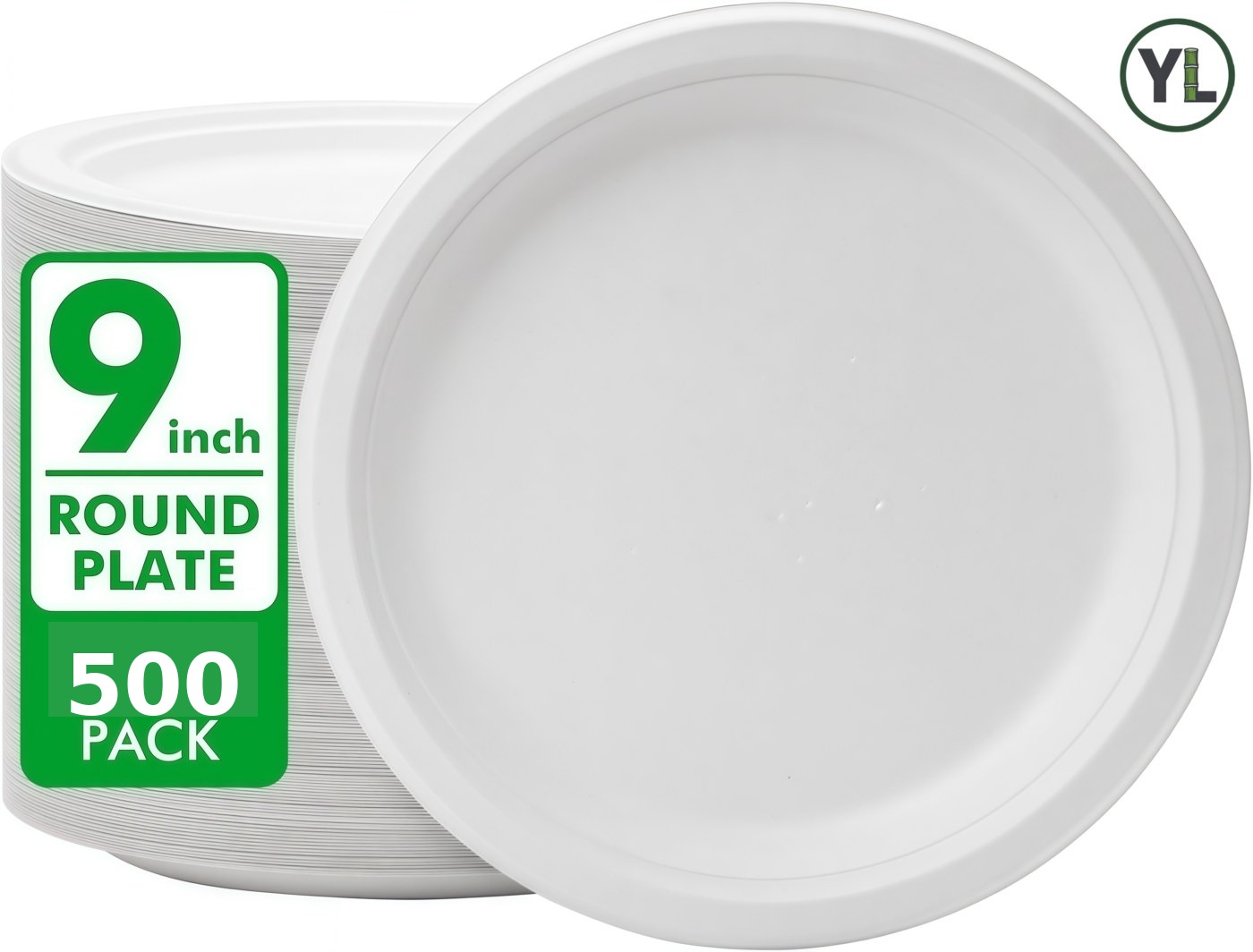 9-inch Round Plate (White)
