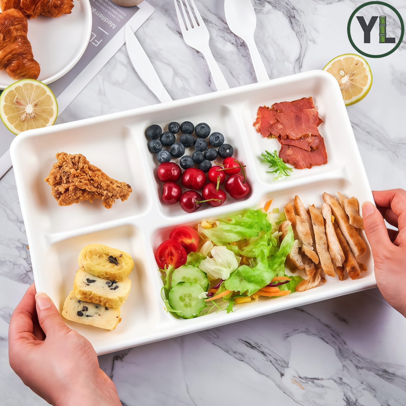 School Lunch Tray (5-Comp) thumbnail 6